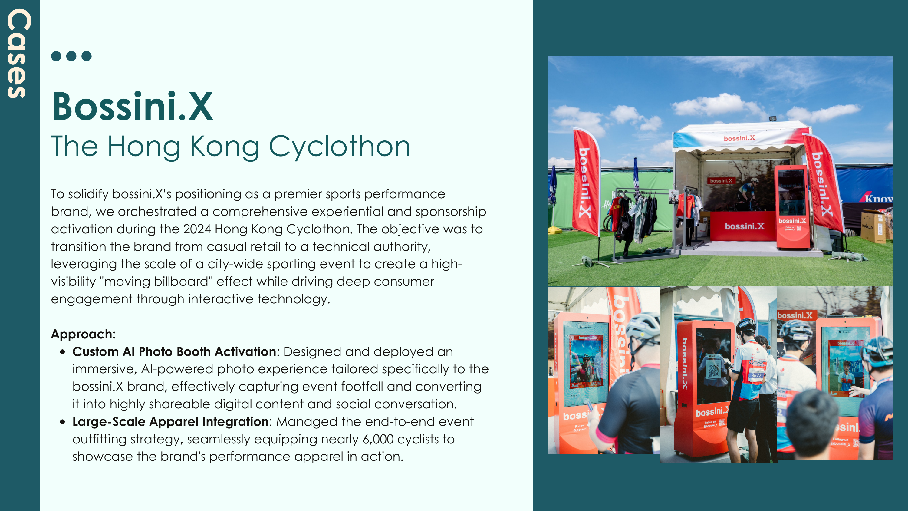 Bossini.X HK Cyclothon — AI photo booth as moving billboard for 6,000 cyclists